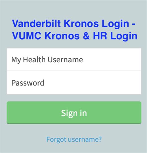 kronos vumc|kronos login.